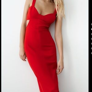 Zara strapped cut out dress